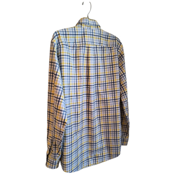 Lands End Button Down Shirt Men's L/T 16-16.5 Traditional Fit Check Long Sleeve - Picture 15 of 15